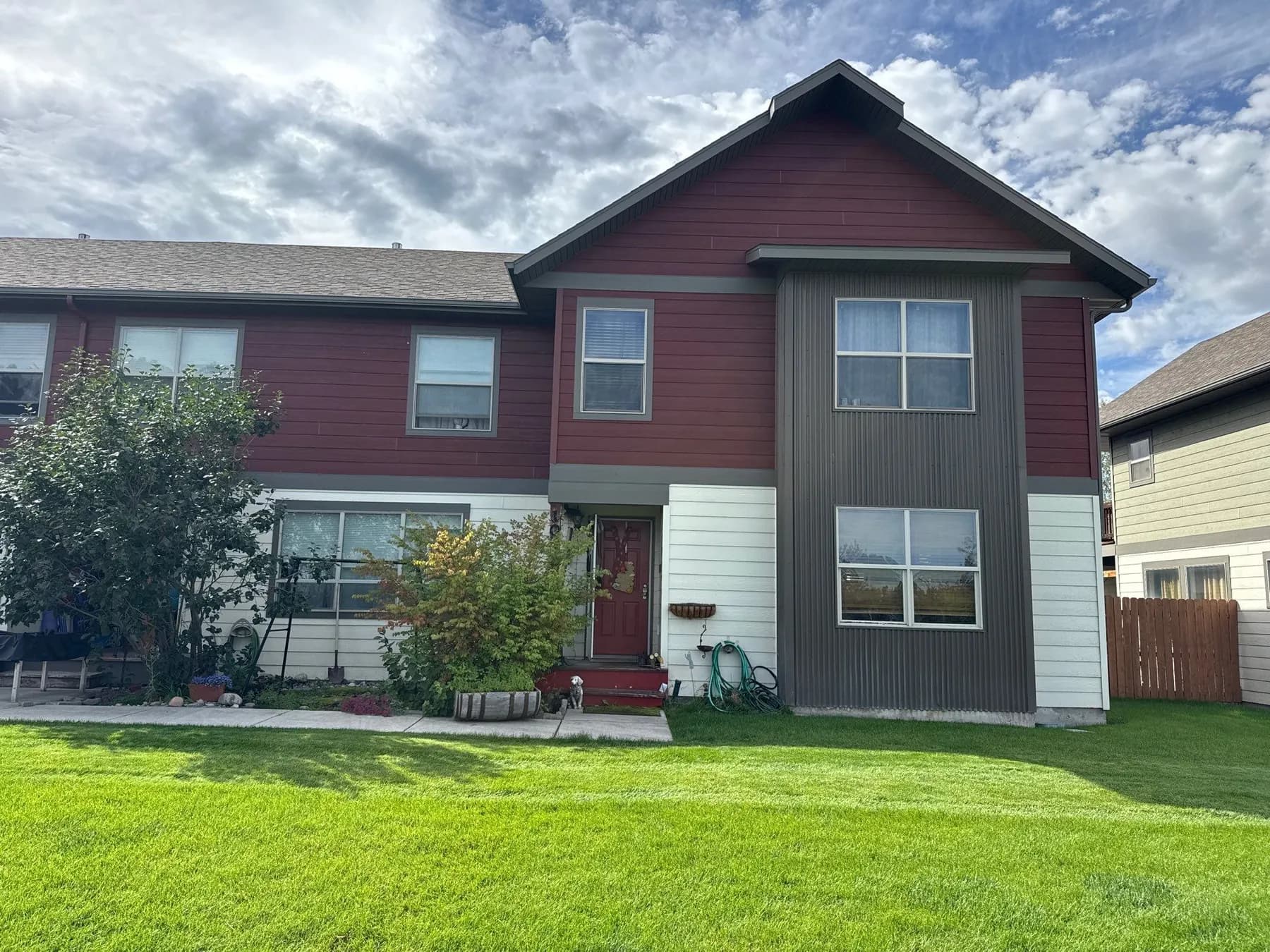 Two-story home with a completed Wegner exterior project